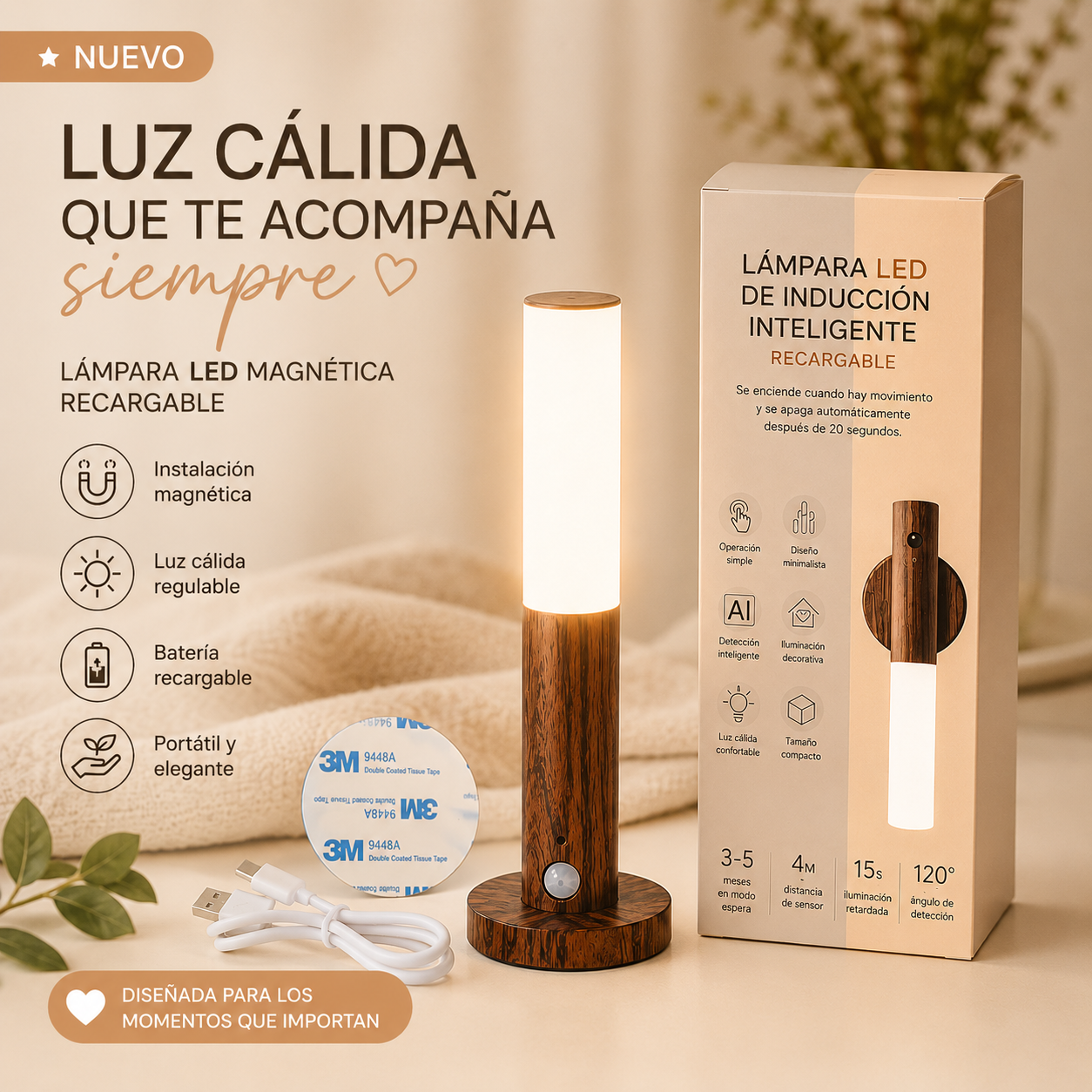 Magnetic LED Light with Motion Sensor
